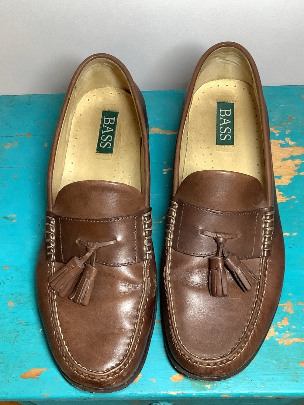 Bass Brown Leather Tassel Penny Loafers New Heels